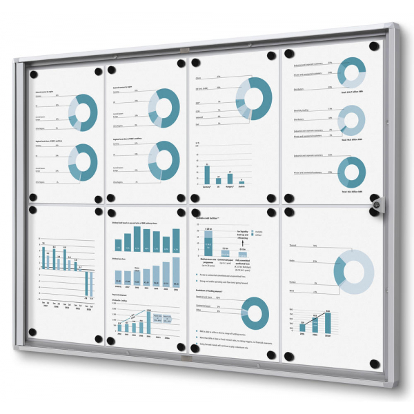 4251635651518 - Schaukasten 281450 8xA4 weiß silber magnetisch 4251635651518 Deskin