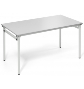 Klapptisch 284189, 72cm (H), 140x70cm (BxT), rechteckig, lichtgrau / silber