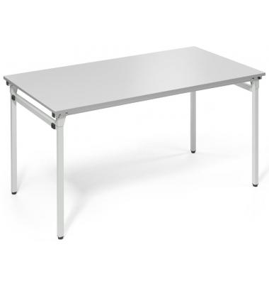 Klapptisch 284189, 72cm (H), 140x70cm (BxT), rechteckig, lichtgrau / silber