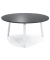 Konferenztisch DESKIN RIO, 73,5cm (H), 120x120cm (BxT), 6 Personen, rund, anthrazit / wei&szlig;