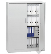 Stahlschrank BASE L 220950, abschlie&szlig;bar, 4 OH, lichtgrau, 120x156x42cm (BxHxT)