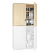 Aufsatzschrank MULTI M pro 278075, abschlie&szlig;bar, 2x3 OH, ahorn, 120x111x42cm (BxHxT)