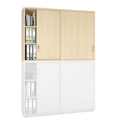Aufsatzschrank MULTI M pro 278090, abschlie&szlig;bar, 2x3 OH, ahorn, 160x111x42cm (BxHxT)
