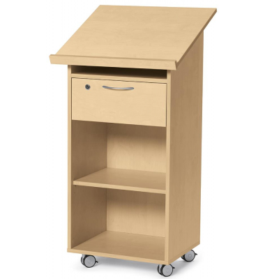 Stehpult LAUDATUS, höhenverstellbar 120cm (H), 60x52,5cm (BxT), rechteckig, buche