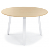 Konferenztisch 281510, 73,5cm (H), 100x100cm (BxT), 5 Personen, rund, ahorn / weiß