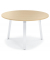 Konferenztisch DESKIN RIO, 73,5cm (H), 100x100cm (BxT), 5 Personen, rund, ahorn / wei&szlig;