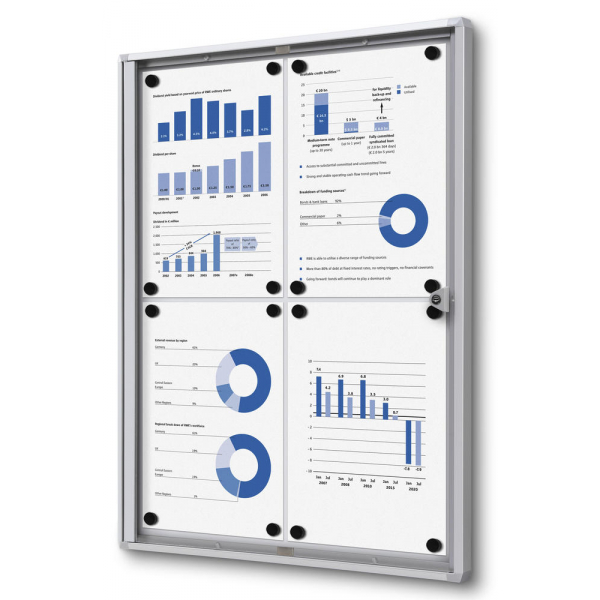 4251635658548 - Schaukasten 270050 4xA4 weiß silber magnetisch 4251635658548 Deskin