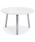 Konferenztisch 281527, 73,5cm (H), 120x120cm (BxT), 6 Personen, rund, weiß / silber