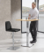 Stehtisch PARMA 287723 112,5cm (H), 75x75cm (BxT), quadratisch, buche / silber