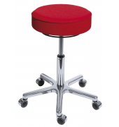 Hocker 260271, feuerrot, mit Rollen, höhenverstellbar, bis 120kg