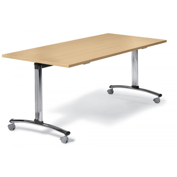 4251635659309 - Klapptisch 269816 72cm (H) 120x80cm (BxT) rechteckig buche chrom 4251635659309 Deskin 4251635659309 - Klapptisch 269816 72cm (H) 120x80cm (BxT) rechteckig buche chrom 4251635659309 Deskin