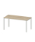 Schreibtisch Comfort EVO, manuell höhenverstellbar, 73-85,5cm (H), 160x80cm (BxT), rechteckig, wildeiche / silber