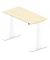Sitz-Steh-Schreibtisch Comfort MULTI M pro, elektrisch h&ouml;henverstellbar, 64-130cm (H), 160x80cm (BxT), rechteckig, ahorn / wei&szlig;