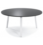 Konferenztisch 281512, 73,5cm (H), 100x100cm (BxT), 5 Personen, rund, anthrazit / weiß
