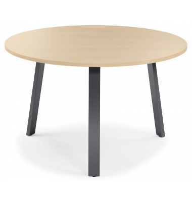 Konferenztisch DESKIN RIO, 73,5cm (H), 120x120cm (BxT), 6 Personen, rund, ahorn / anthrazit