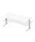 Schreibtisch Cockpit Comfort M MULTI M, manuell höhenverstellbar, 64-84cm (H), 180x95cm (BxT), Cockpitform, weiß / silber