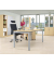 Schreibtisch  Basic MULTI M, 74cm (H), 180x80cm (BxT), rechteckig, buche / silber