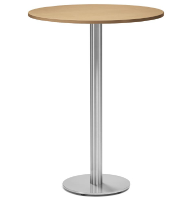 Stehtisch PARMA 287717 112,5cm (H), Ø 80cm (BxT), rund, buche / silber
