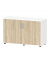 Aktenschrank EVO 275223, abschlie&szlig;bar, 2x2 OH, wei&szlig;/wildeiche, 120x78,5x42cm (BxHxT)