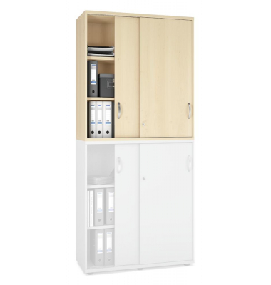 Aufsatzschrank MULTI M pro 270182, abschlie&szlig;bar, 2x3 OH, ahorn, 100x111x42cm (BxHxT)