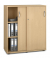 Schiebet&uuml;renschrank MULTI M pro 270172, abschlie&szlig;bar, 2x3 OH, buche, 100x114x42cm BxHxT)