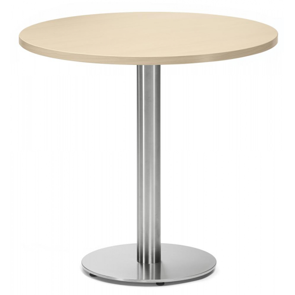 4251635663924 - Stehtisch PARMA 287706 755cm (H) 80x80cm (BxT) rund ahorn   silber 4251635663924 Deskin