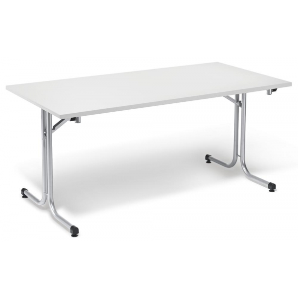 4251635664600 - Klapptisch MODUL 278837 72cm (H) 140x80cm (BxT) rechteckig weiß silber 4251635664600 Deskin 4251635664600 - Klapptisch MODUL 278837 72cm (H) 140x80cm (BxT) rechteckig weiß silber 4251635664600 Deskin