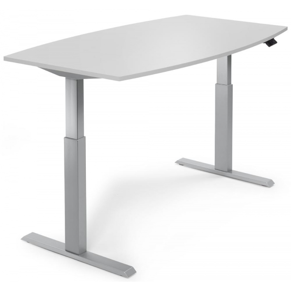 4251635664754 - Sitz-Steh-Besprechungstisch 269944 elektrisch höhenverstellbar 715-1205 cm (H) 200x100cm (BxT) 8 Personen Tonnenform lich