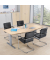 Sitz-Steh-Besprechungstisch, elektrisch h&ouml;henverstellbar 71,5-120,5cm (H), 200x100cm (BxT), 8 Personen, Tonnenform, lichtgrau / 
