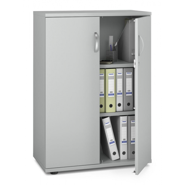 4251635664914 - Flügeltürenschrank MULTI M pro 270129 abschließbar 3 OH lichtgrau 80x114x42cm (BxHxT) 4251635664914 Deskin