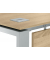 Schreibtisch Basic EVO, 73cm (H), 160x80cm (BxT), rechteckig, wildeiche / silber