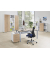 Schreibtisch Basic EVO, 73cm (H), 160x80cm (BxT), rechteckig, wildeiche / silber