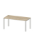 Schreibtisch Basic EVO, 73cm (H), 160x80cm (BxT), rechteckig, wildeiche / silber