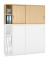 Aufsatzschrank MULTI M pro 278086, abschlie&szlig;bar, 2x2 OH, buche, 160x75x42cm (BxHxT)