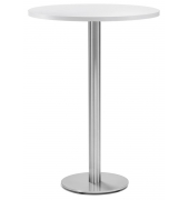 Stehtisch PARMA 287719 112,5cm (H), Ø 80cm (BxT), rund, weiß / silber