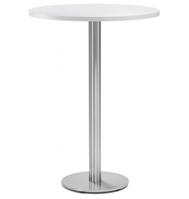 Stehtisch PARMA 287719 112,5cm (H), Ø 80cm (BxT), rund, weiß / silber