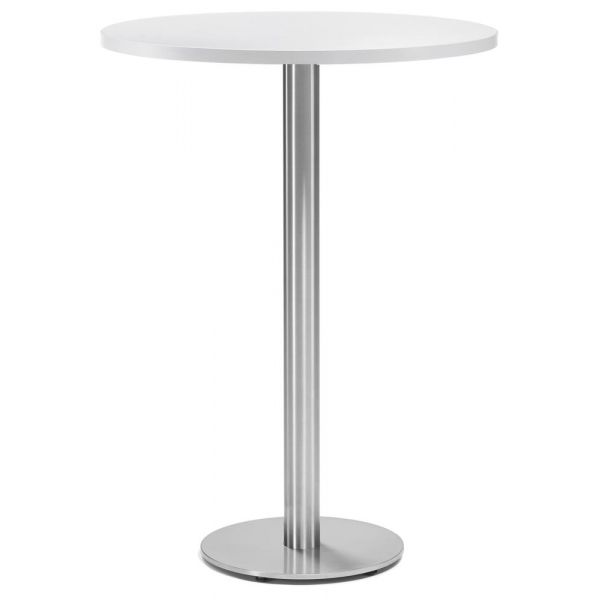4251635666994 - Stehtisch PARMA 287719 1125cm (H) 80x80cm (BxT) rund weiß   silber 4251635666994 Deskin