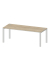 Schreibtisch Basic EVO, 73cm (H), 200x80cm (BxT), rechteckig, wildeiche / silber