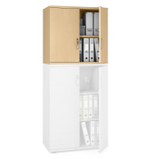 Aufsatzschrank MULTI M pro 270157, abschlie&szlig;bar, 2 OH, buche, 80x75x42cm (BxHxT)