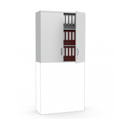 Aufsatzschrank MULTI M 275034, abschlie&szlig;bar, 2x3 OH, lichtgrau, 100x105,5x42cm (BxHxT)