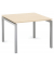 Schreibtisch  Basic MULTI M, 74cm (H), 80x80cm (BxT), quadratisch, ahorn / silber