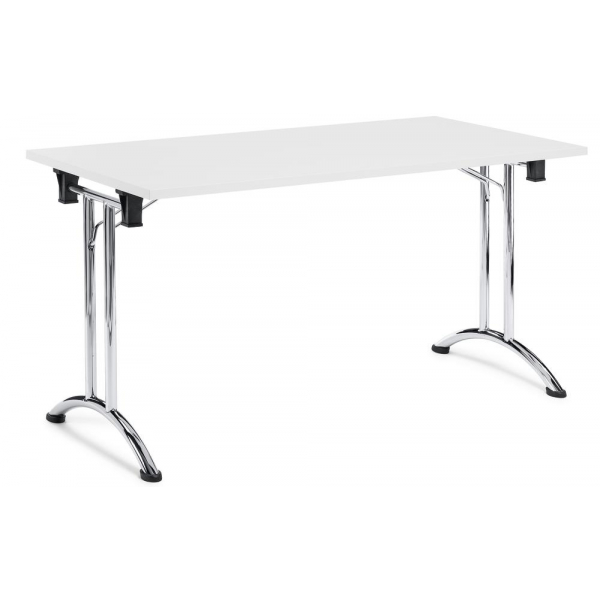 4251635667809 - Klapptisch 284229 73cm (H) 120x70cm (BxT) rechteckig weiß   chrom 4251635667809 Deskin