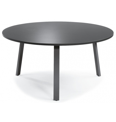 Konferenztisch DESKIN RIO, 73,5cm (H), 120x120cm (BxT), 6 Personen, rund, anthrazit / anthrazit