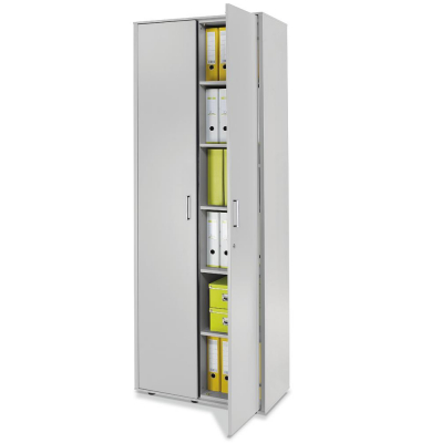 Aktenschrank EVO 275220, abschlie&szlig;bar, 2x6 OH, lichtgrau, 80x221,5x42cm (BxHxT)