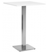 Stehtisch PARMA 287725 112,5cm (H), 75x75cm (BxT), quadratisch, weiß / silber