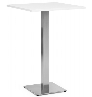 Stehtisch PARMA 287725 112,5cm (H), 75x75cm (BxT), quadratisch, weiß / silber