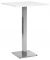 Stehtisch PARMA 287725 112,5cm (H), 75x75cm (BxT), quadratisch, weiß / silber