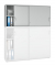 Aufsatzschrank MULTI M pro 278085, abschlie&szlig;bar, 2x2 OH, lichtgrau, 160x75x42cm (BxHxT)
