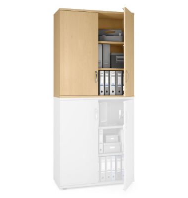 Aufsatzschrank MULTI M pro 278071, abschlie&szlig;bar, 3 OH, buche, 100x111x42cm (BxHxT)