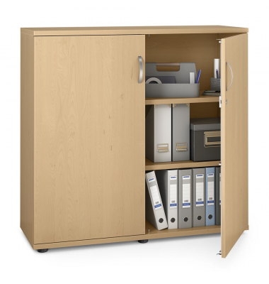 Aktenschrank MULTI M pro 270136, abschlie&szlig;bar, 2x3 OH, buche, 120x114x42cm (BxHxT)